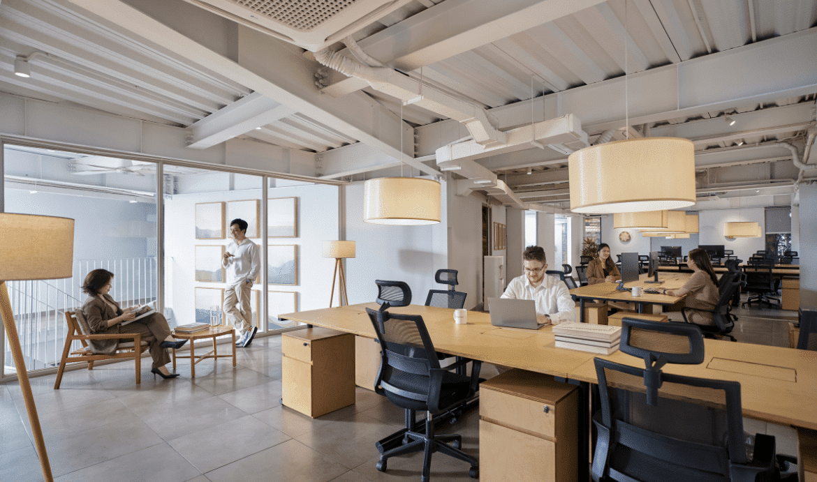 This is a photograph of Dreamplex Ngô Quang Huy coworking space